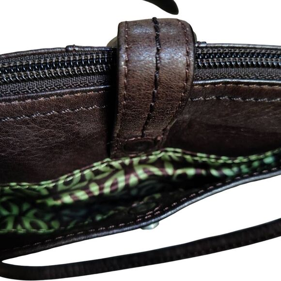 Sigrid Olsen Brown Leather Small Crossbody Bag – Multi-Pocket Interior, Magnetic - Picture 4 of 8